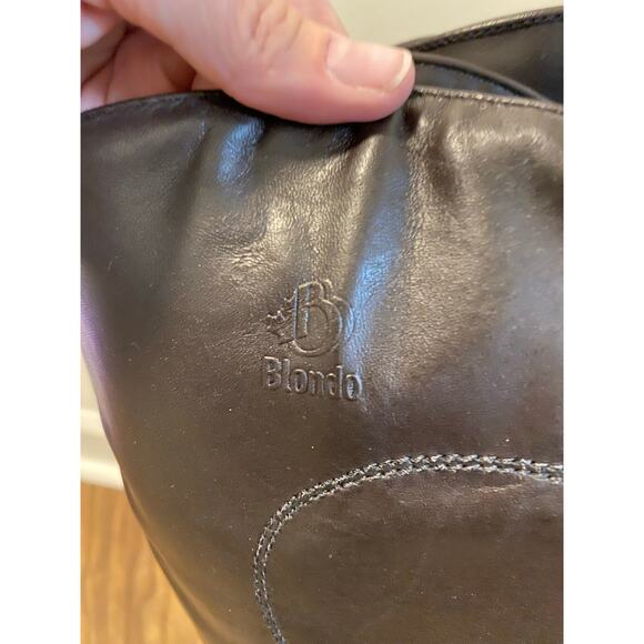 Blonde Tall Brown Leather Waterproof Knee High Boots-Size 8.5 - Picture 5 of 8